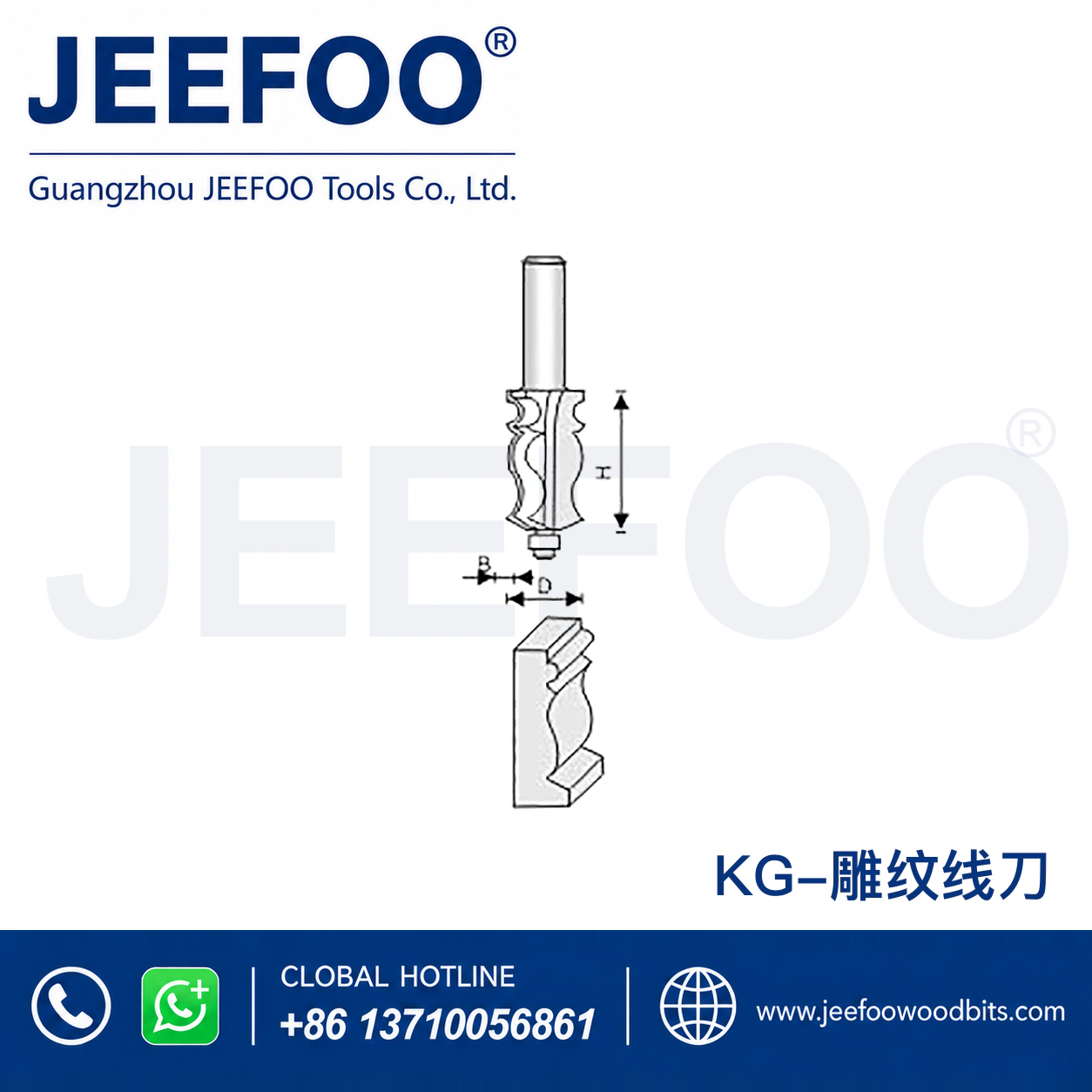 KG Architectural Flow-Line Decorative Router Bit for Furniture Edge Moulding