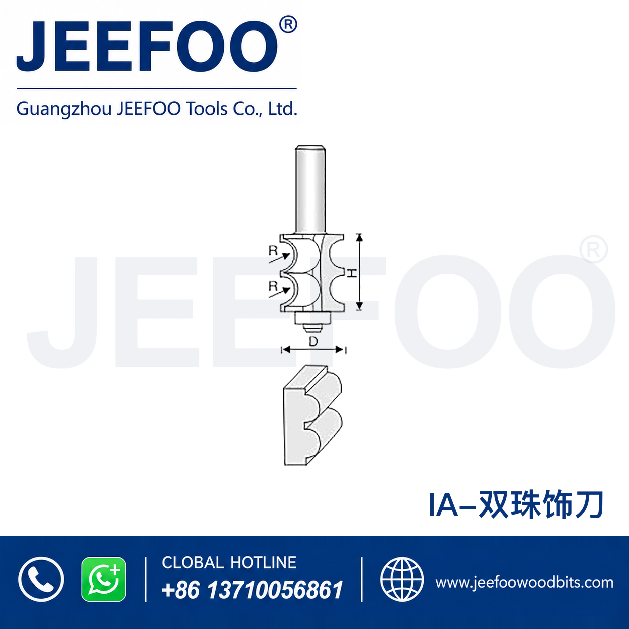 IA Beaded Curve Router Bit for Rounded Decorative Edges