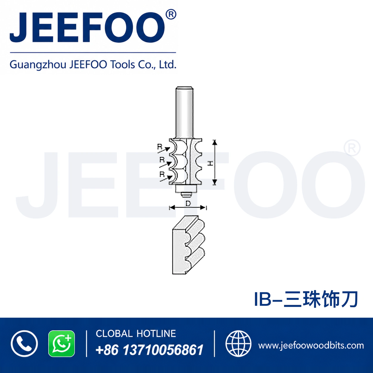 IB Decorative Bead-Profile Cutter for Furniture Moulding