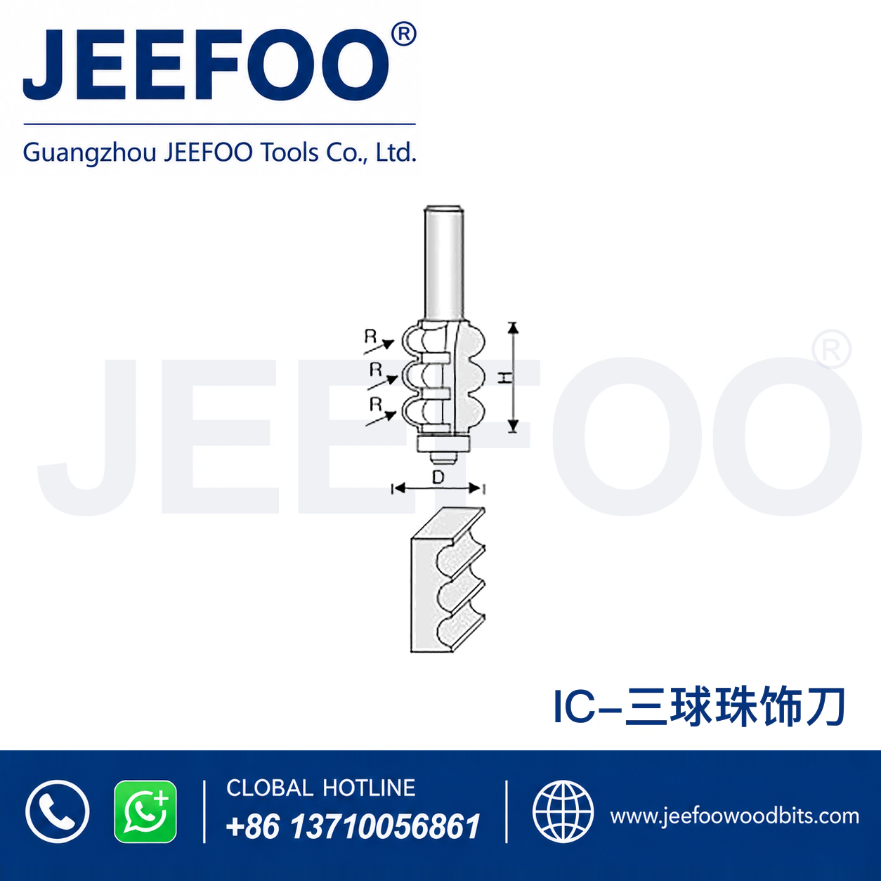 IC Beaded Edge Router for Smooth Curved Wood Profiles
