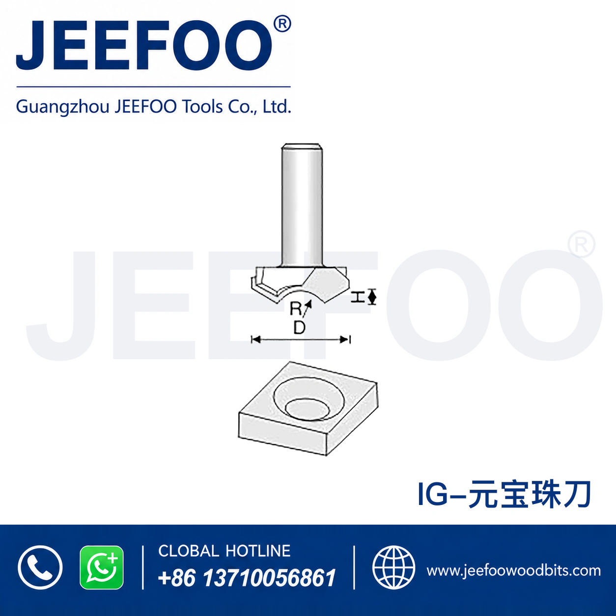 IG Beaded Curve Router Bit for Rounded Decorative Edges