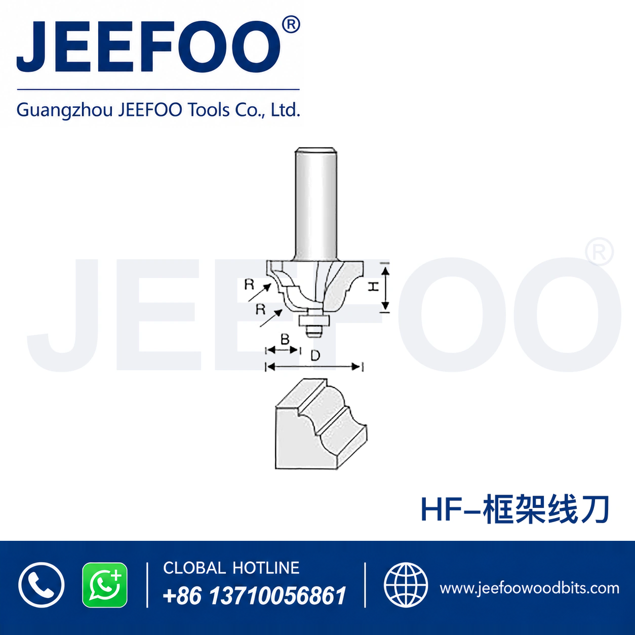 HF Classical Line Router Bit for Traditional Furniture Moulding