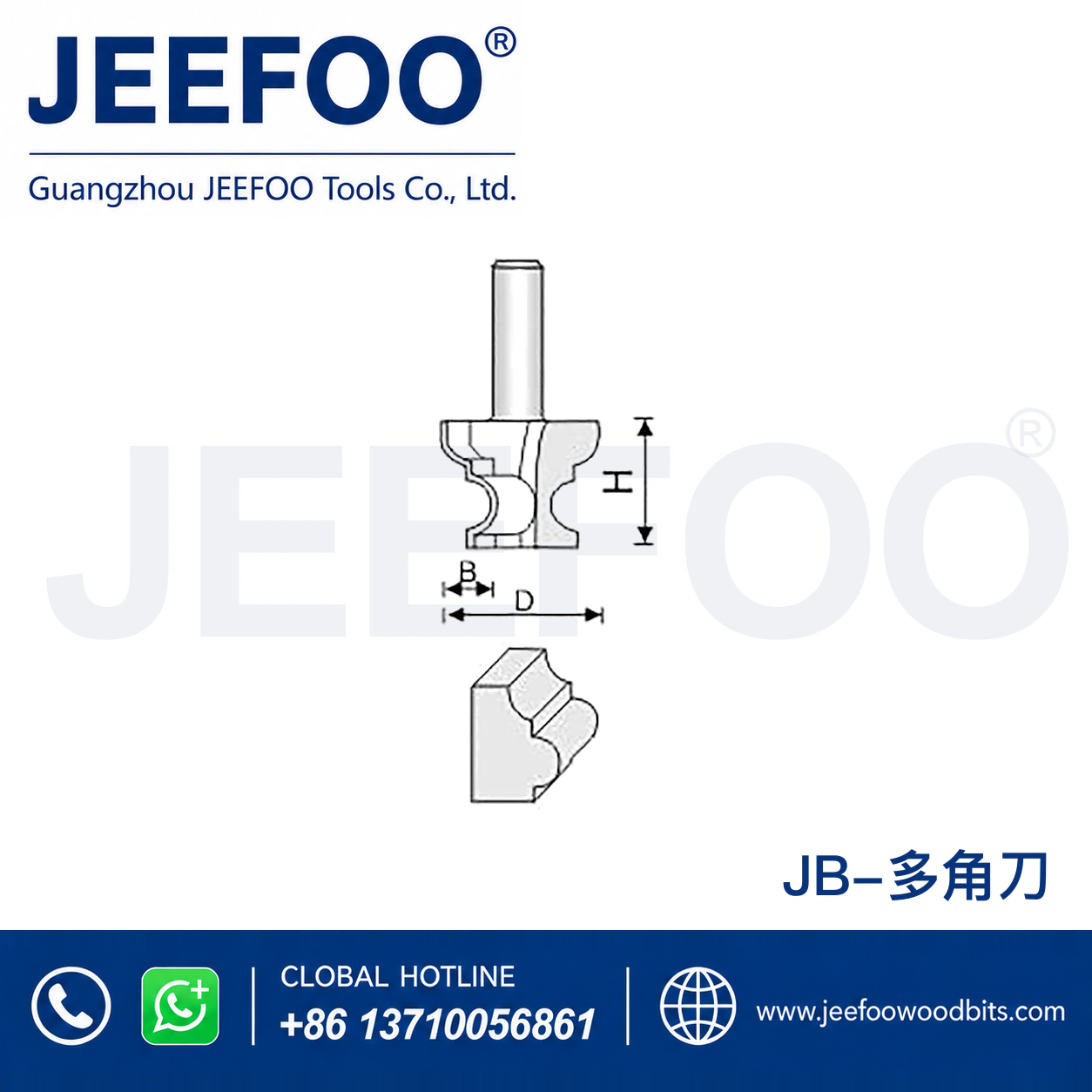 JB Crown-Profile Cutter for Flowing Wood Edge Details