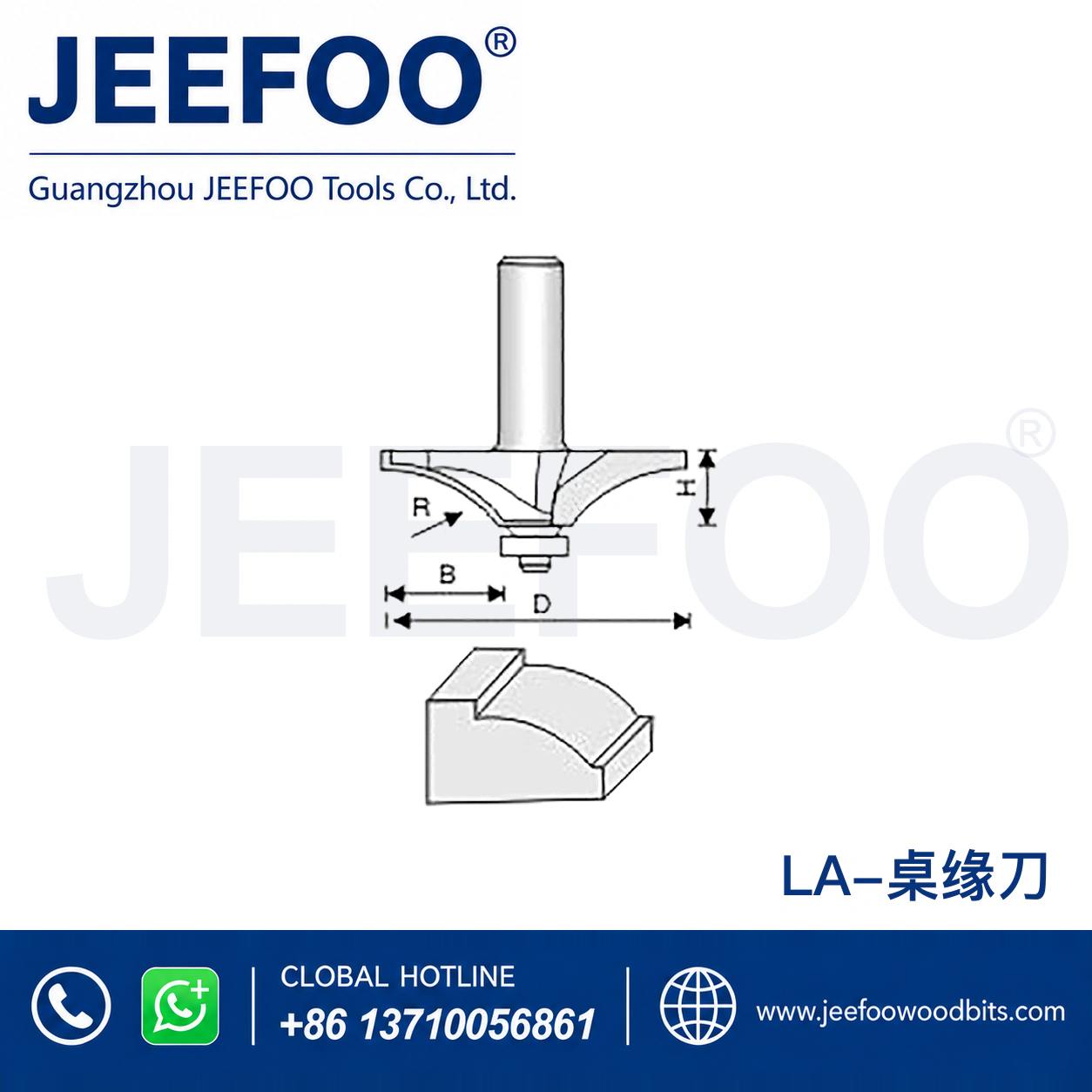 LA Handrail and Table-Edge Router Bit for Contoured Profiles