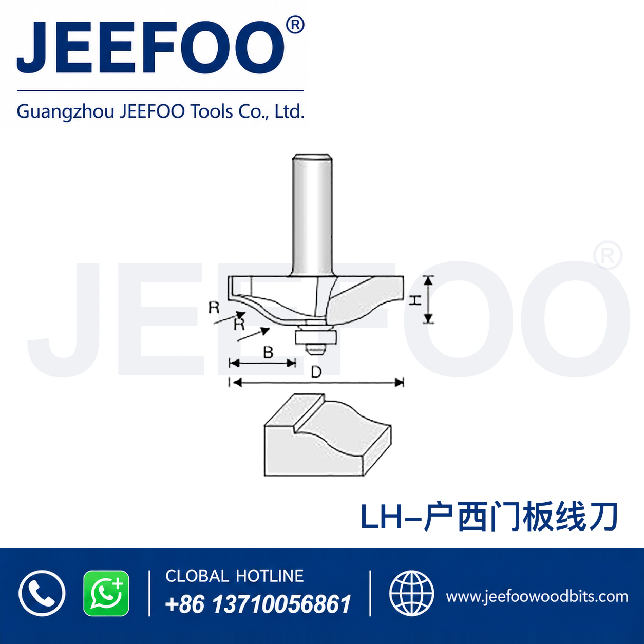LH Table-Edge Moulding Cutter for Smooth Handrail Lines