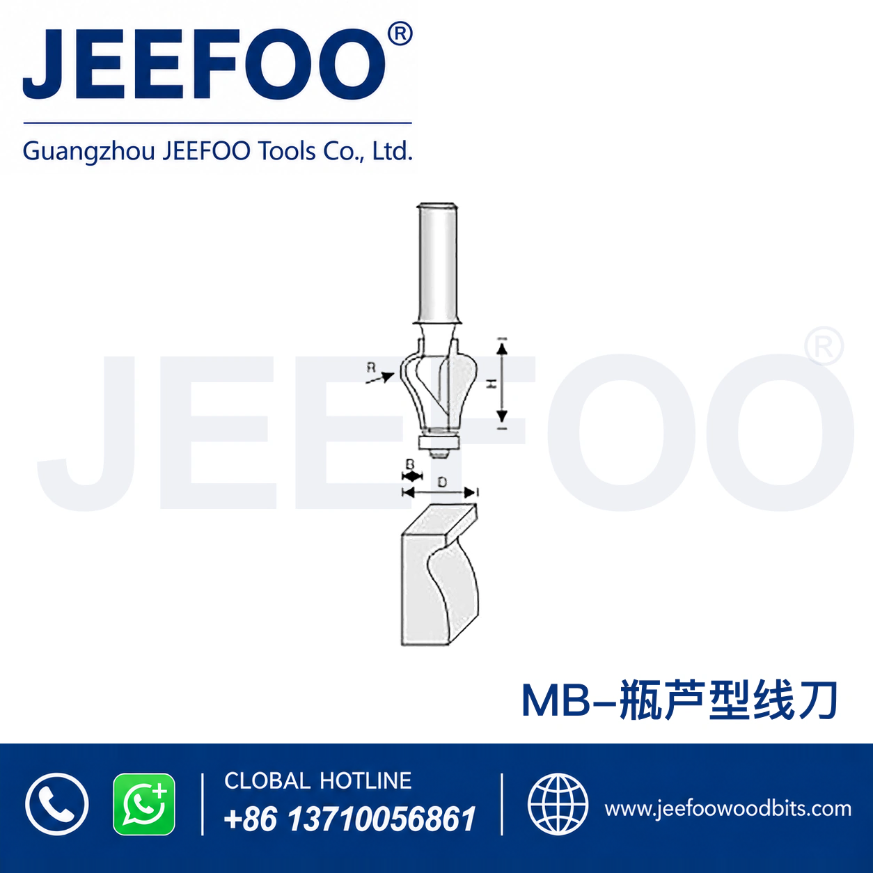 MB Handrail Combination Cutter for Tall Decorative Edge Moulding