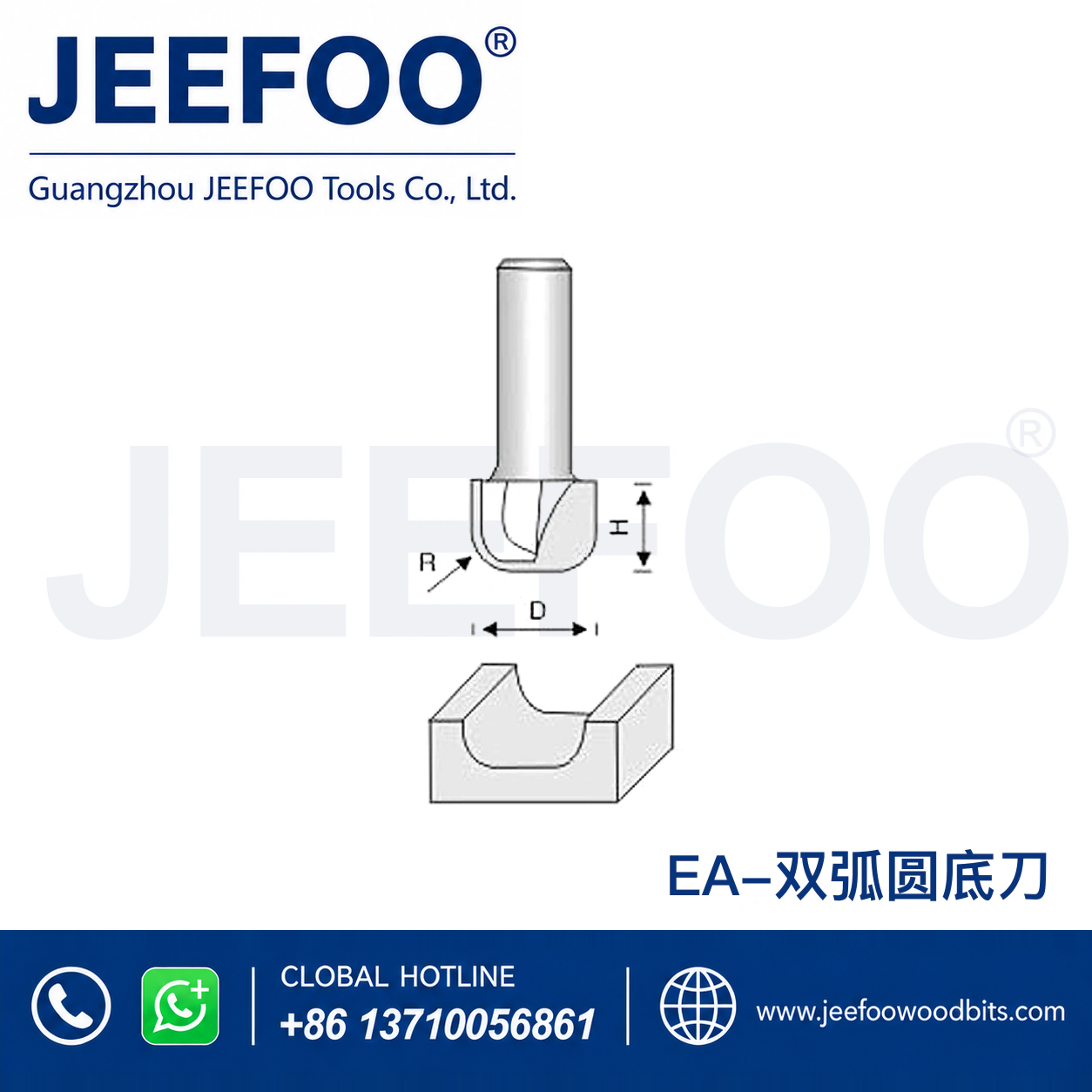 EA Round-Bottom Router Bit for Smooth Groove Profiles