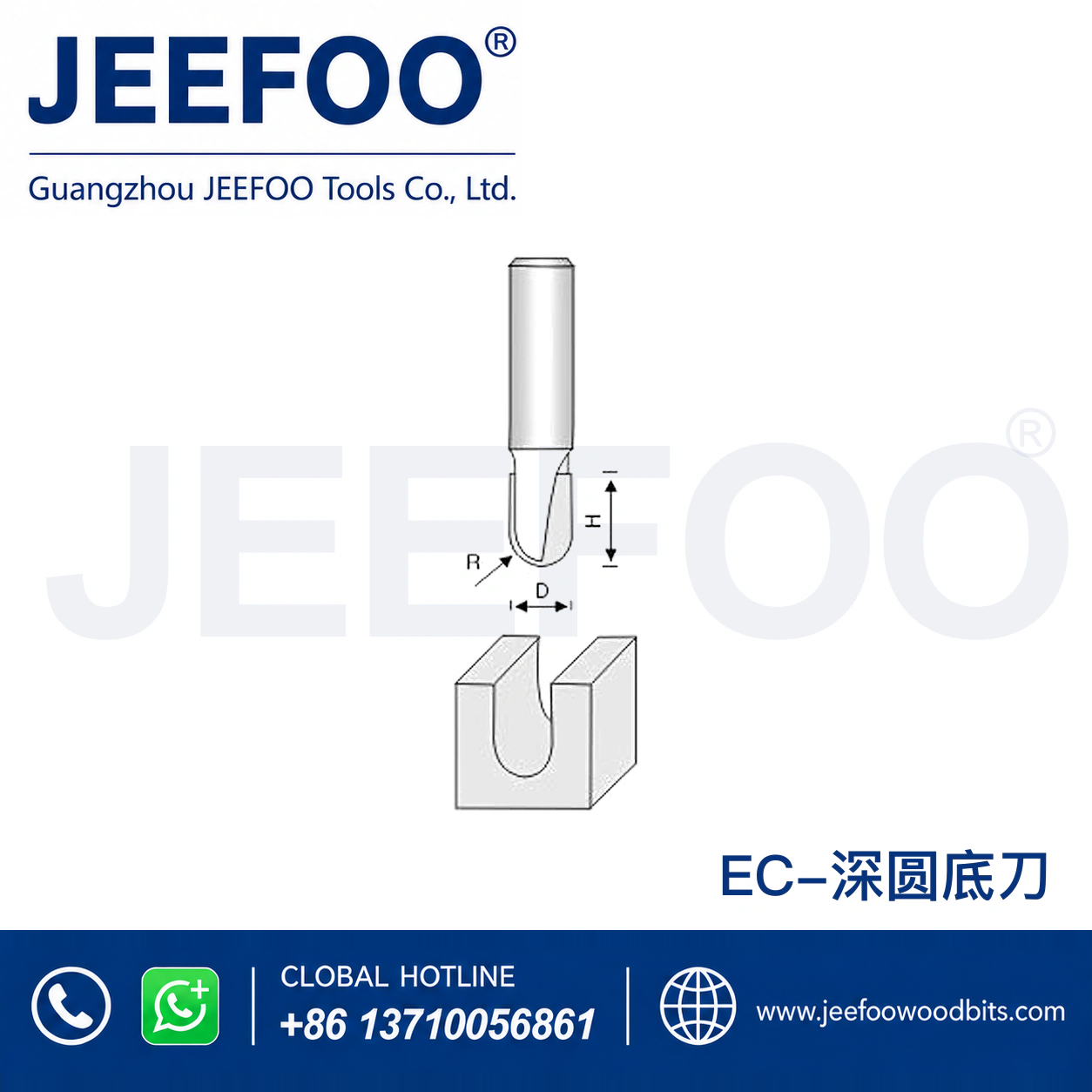 EC Round-Bottom Woodworking Router for Clean Recessed Lines
