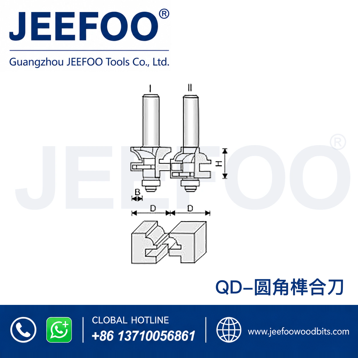 QD T-Profile Tenon Router Set for Matching Wood Joints