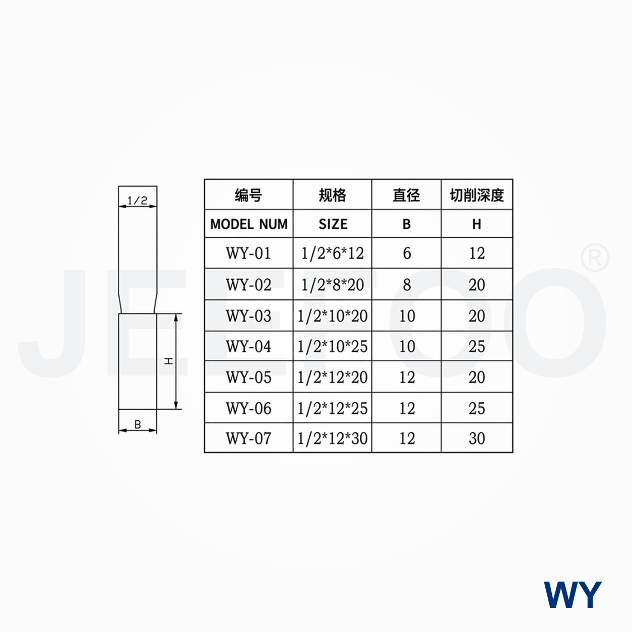 WY Diamond Straight diamond straight router bit product detail 1