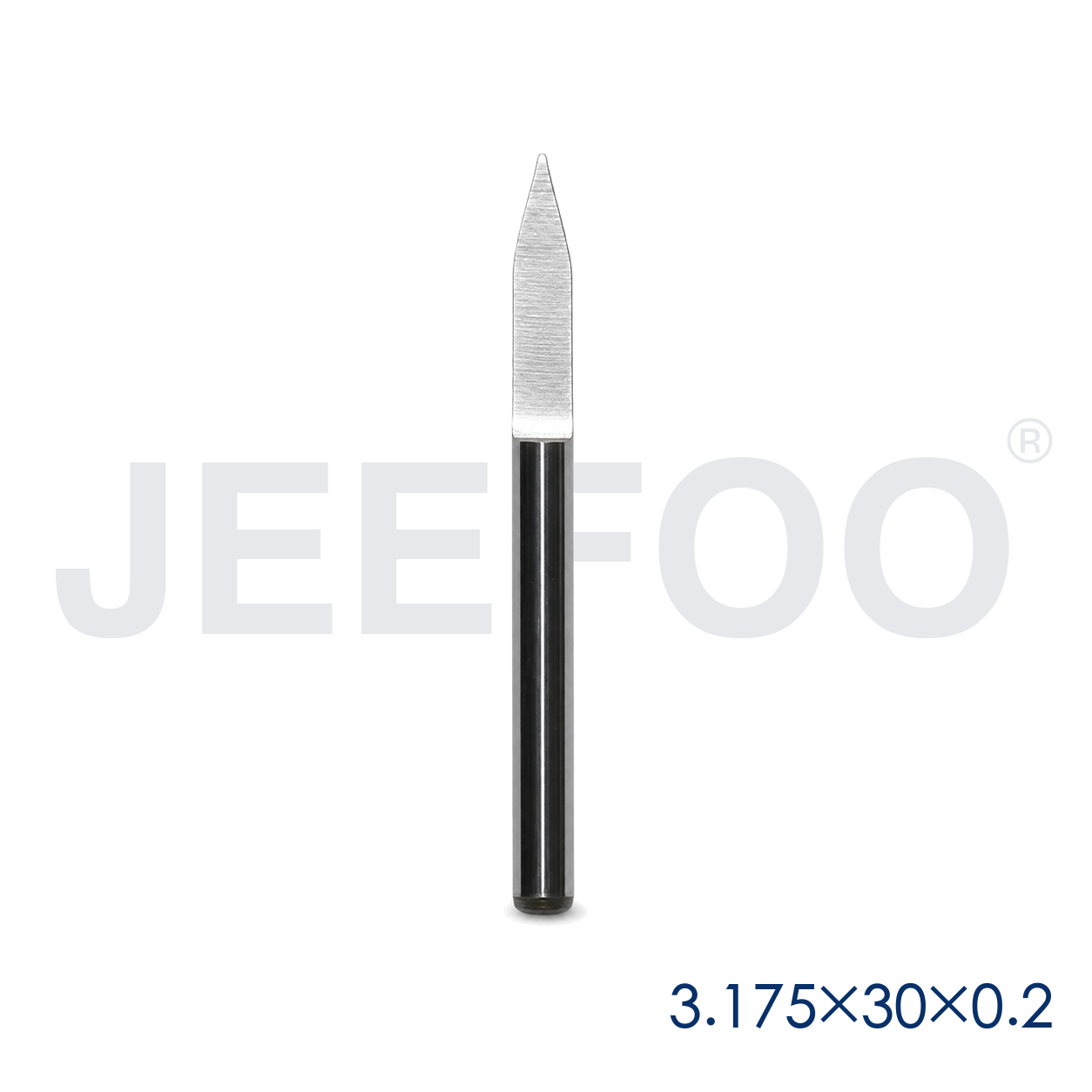 GA-3.175 x 30° x 0.2 x 38L Flat-Bottom CNC Engraving Bit for Wood Relief product detail 1