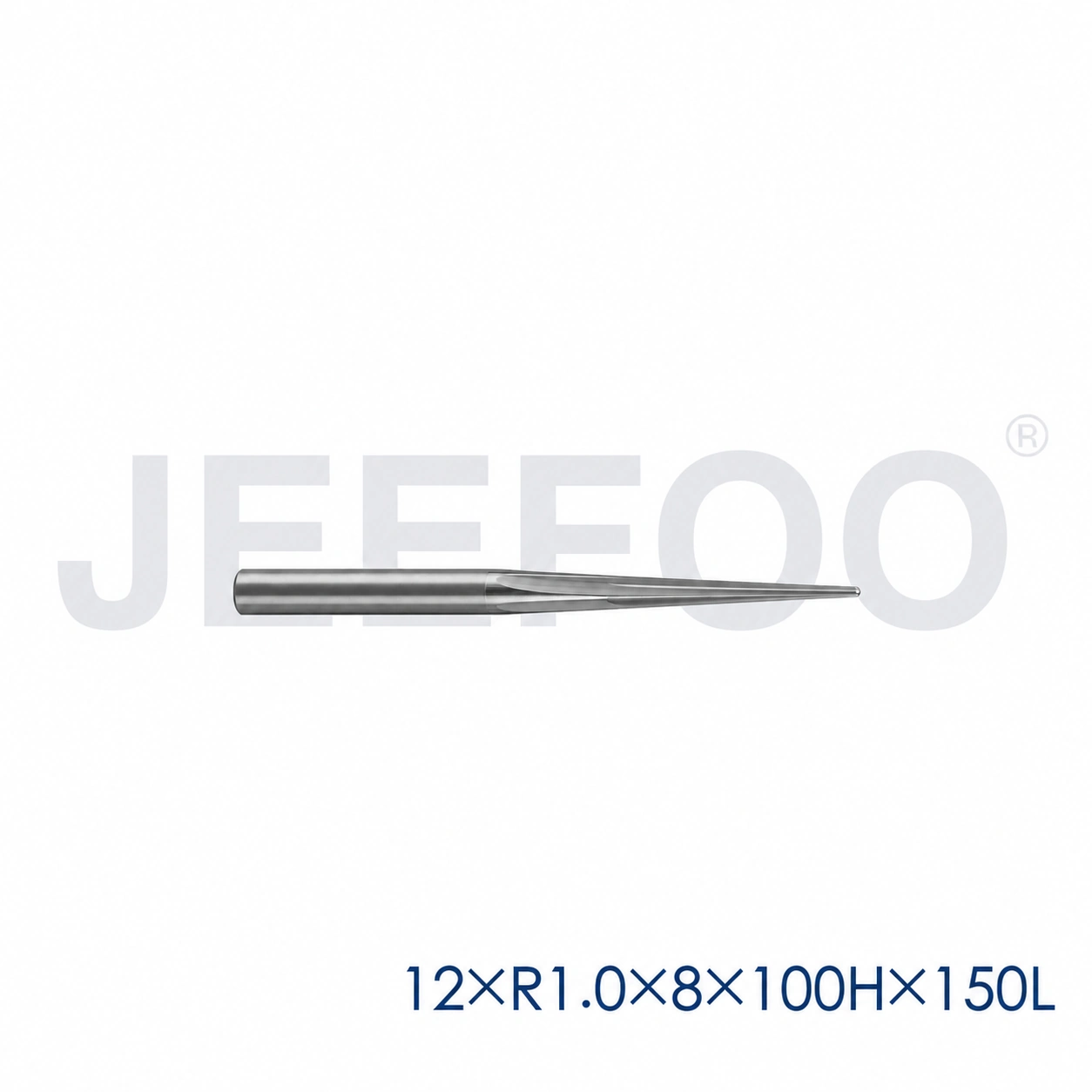 GC-12 x R1.0 x 8° x 100H x 150L Taper Ball-Nose Router for Deep Hardwood Relief product detail 2