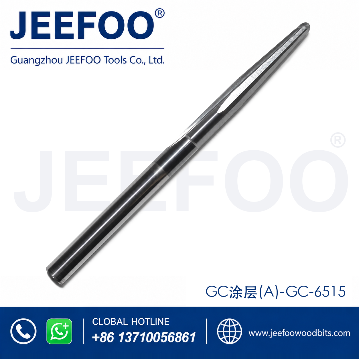 GC(A)-6515 R1.5 x 5° Taper Ball End Mill, 6 mm Shank x 50H x 80L, for Hardwood Relief