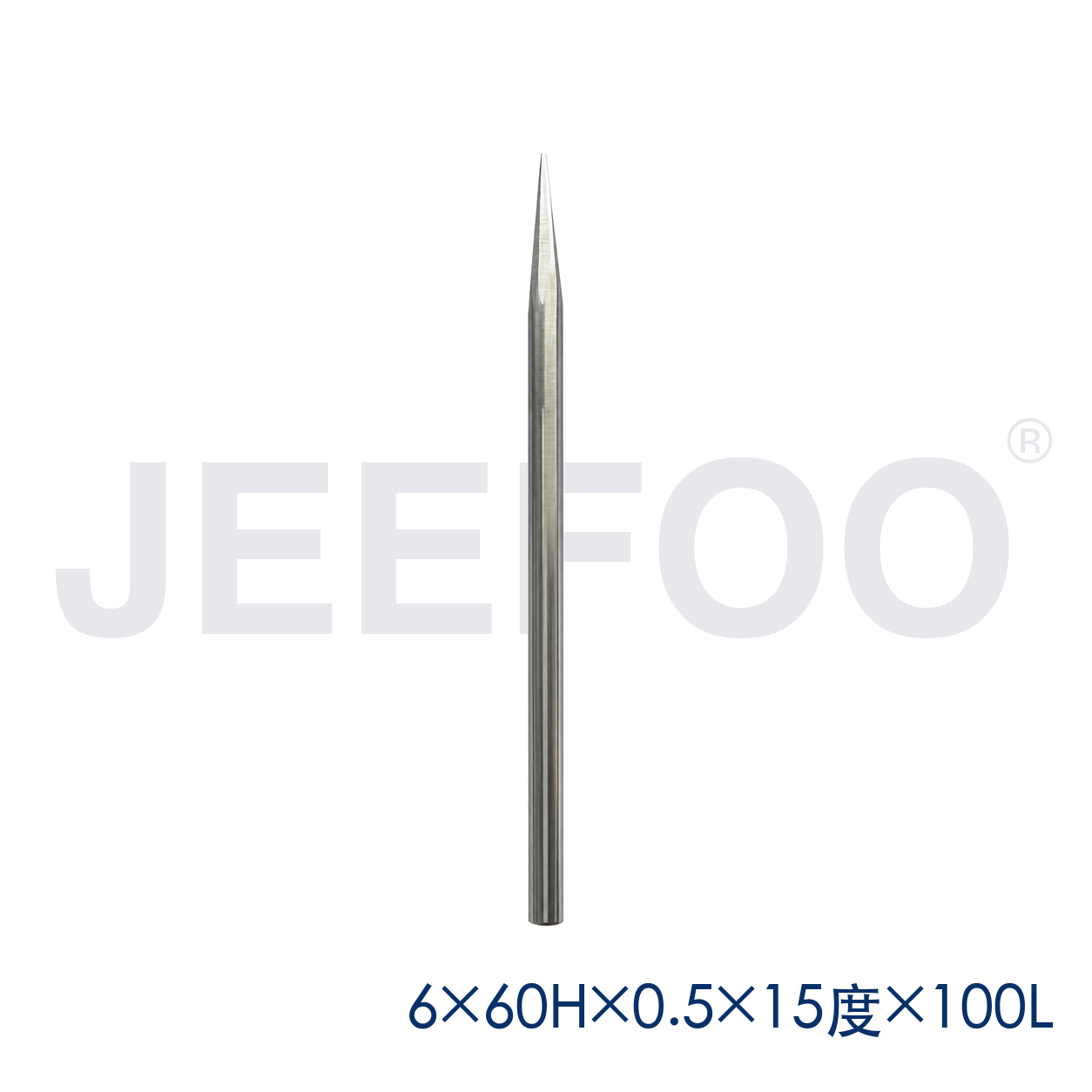 GE-6 x 0.5 x 60H x 100L Long-Cel Two-Flute Flat-Bottom Engraving Bit for Deep Wood Relief product detail 1