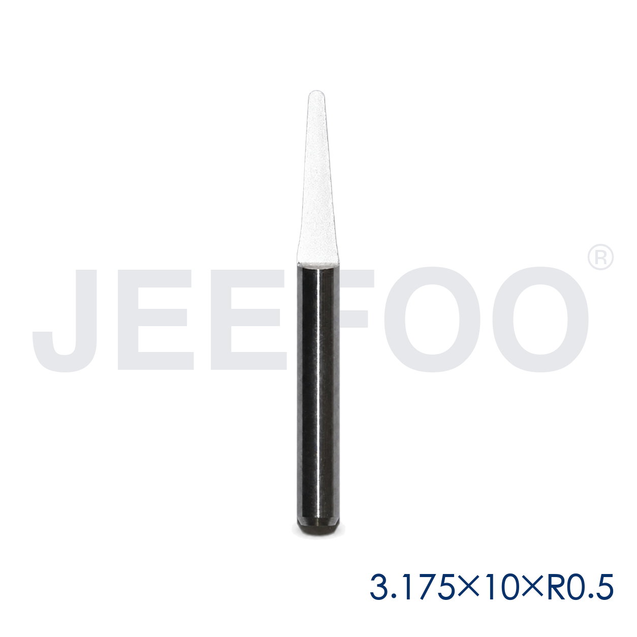 GF-3.175 x R0.5 x 10° Compact Radiused-Bottom Engraving Cutter for Fine 3D Relief product detail 1