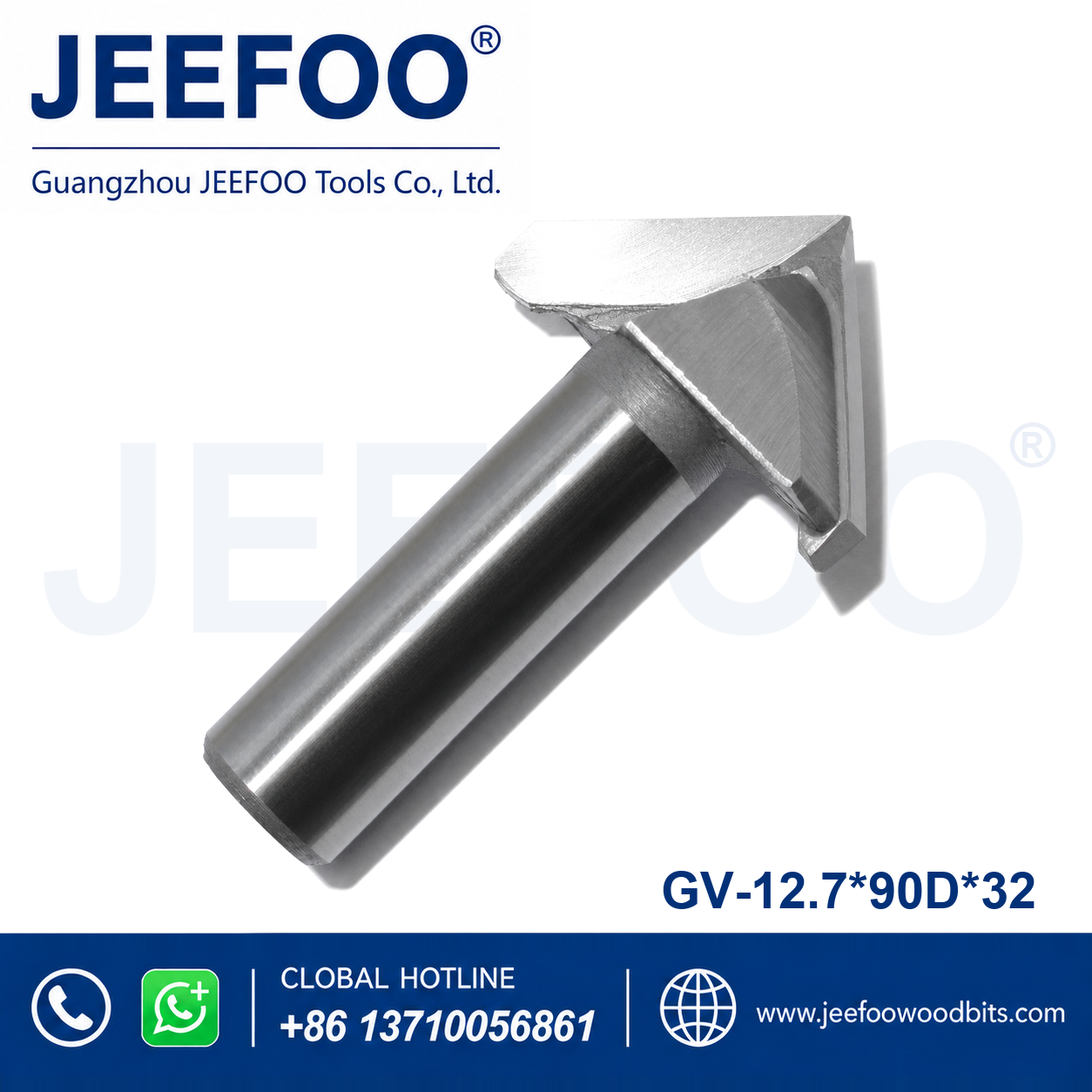 GV-12.7 x 32 x 90° Solid Carbide Groove Woodworking Tool / 3D V-Shape Router Bit for MDF, Acrylic and PVC CNC Router Engraver