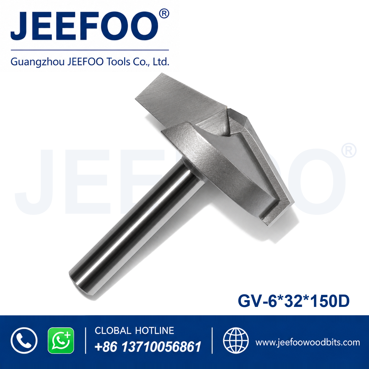 GV-6 x 32 x 150° Solid Carbide Groove Woodworking Tool / 3D V-Shape Router Bit for MDF, Acrylic and PVC CNC Router Engraver