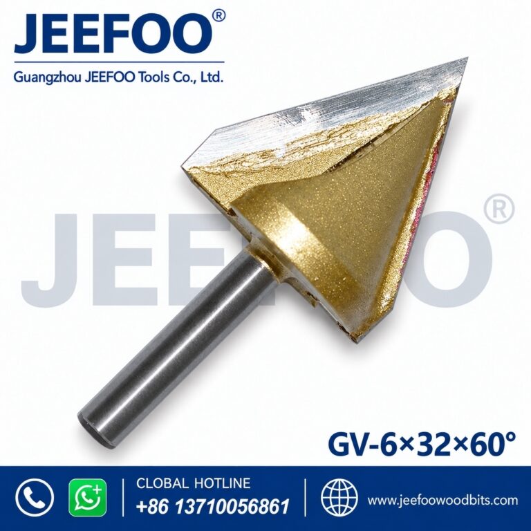 GV-6 x 32 x 60° Solid Carbide Groove Woodworking Tool / 3D V-Shape Router Bit for MDF, Acrylic and PVC CNC Router Engraver