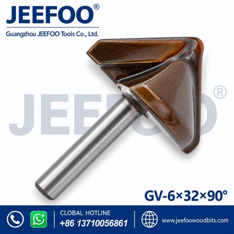 GV-6 x 32 x 90° (GV Model) Solid Carbide Groove Woodworking Tool / 3D V-Shape Router Bit for MDF, Acrylic and PVC CNC Router Engraver