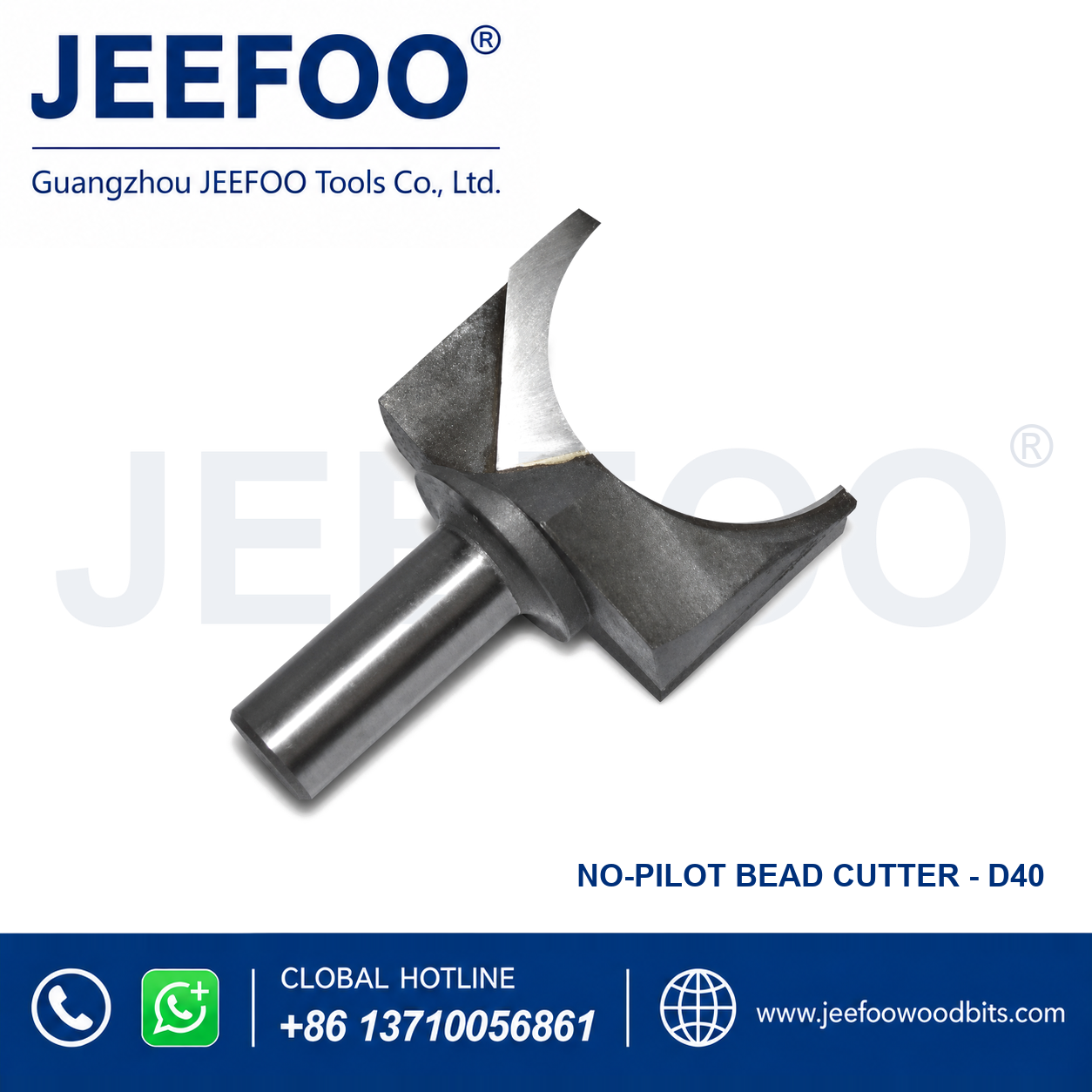 No-Pilot Bead Cutter for Center-Drill-Free Turning 40MM