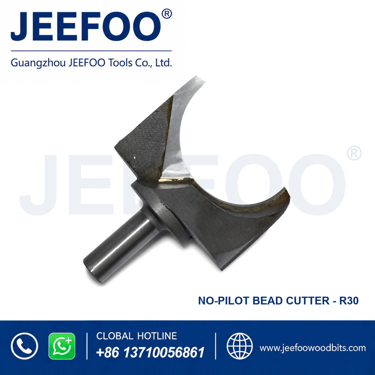 No-Pilot Router Cutter for Round Bead Profiles 30MM