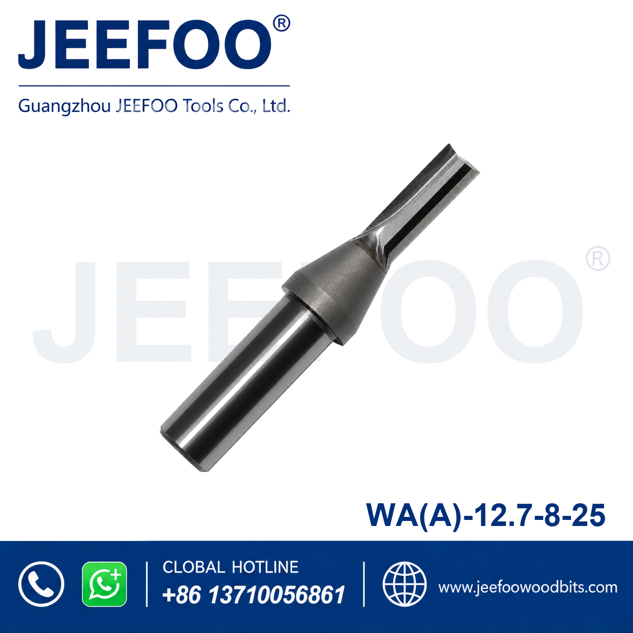 WA TCT Straight Router Bit (A 12.7 x 8 x 25) for Clean Grooves and Edge Trimming