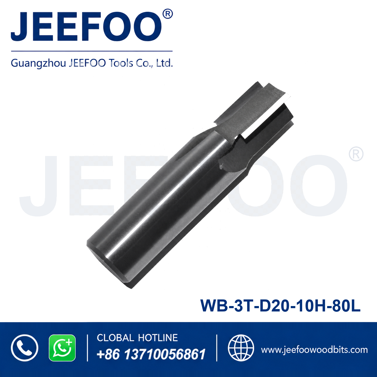 WB Spur Straight Cutter (20 x 10 x 80) for Clean Wood Grooves