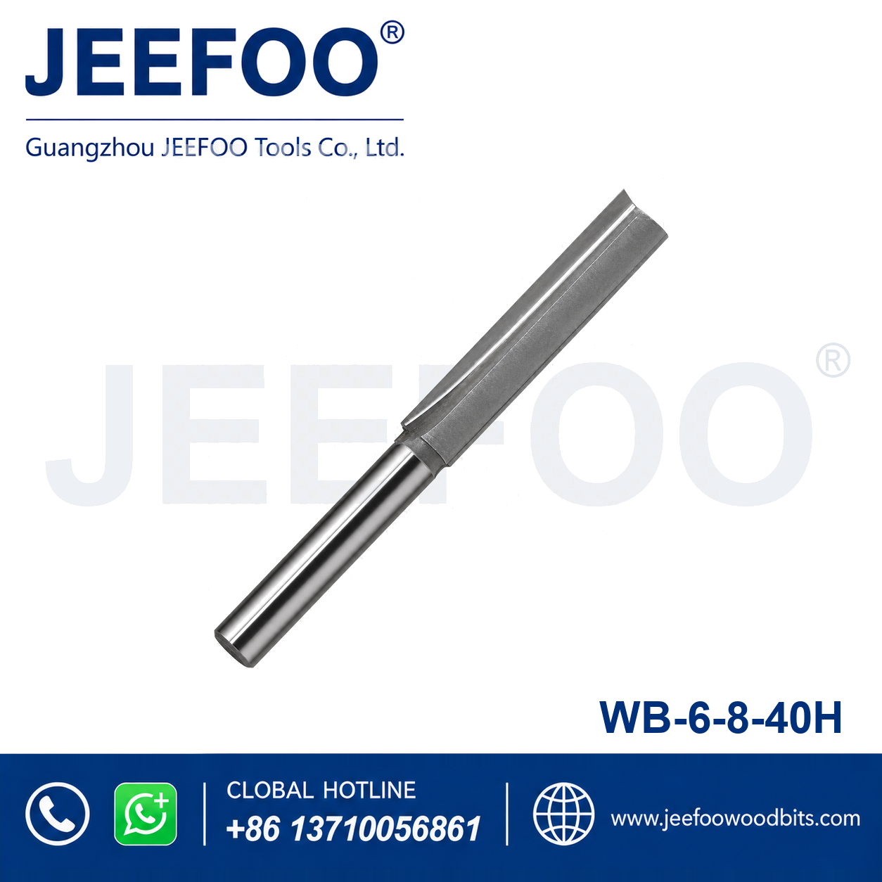 WB Straight Router Tool with Spur Cutting Edges (6 x 8 x 40)