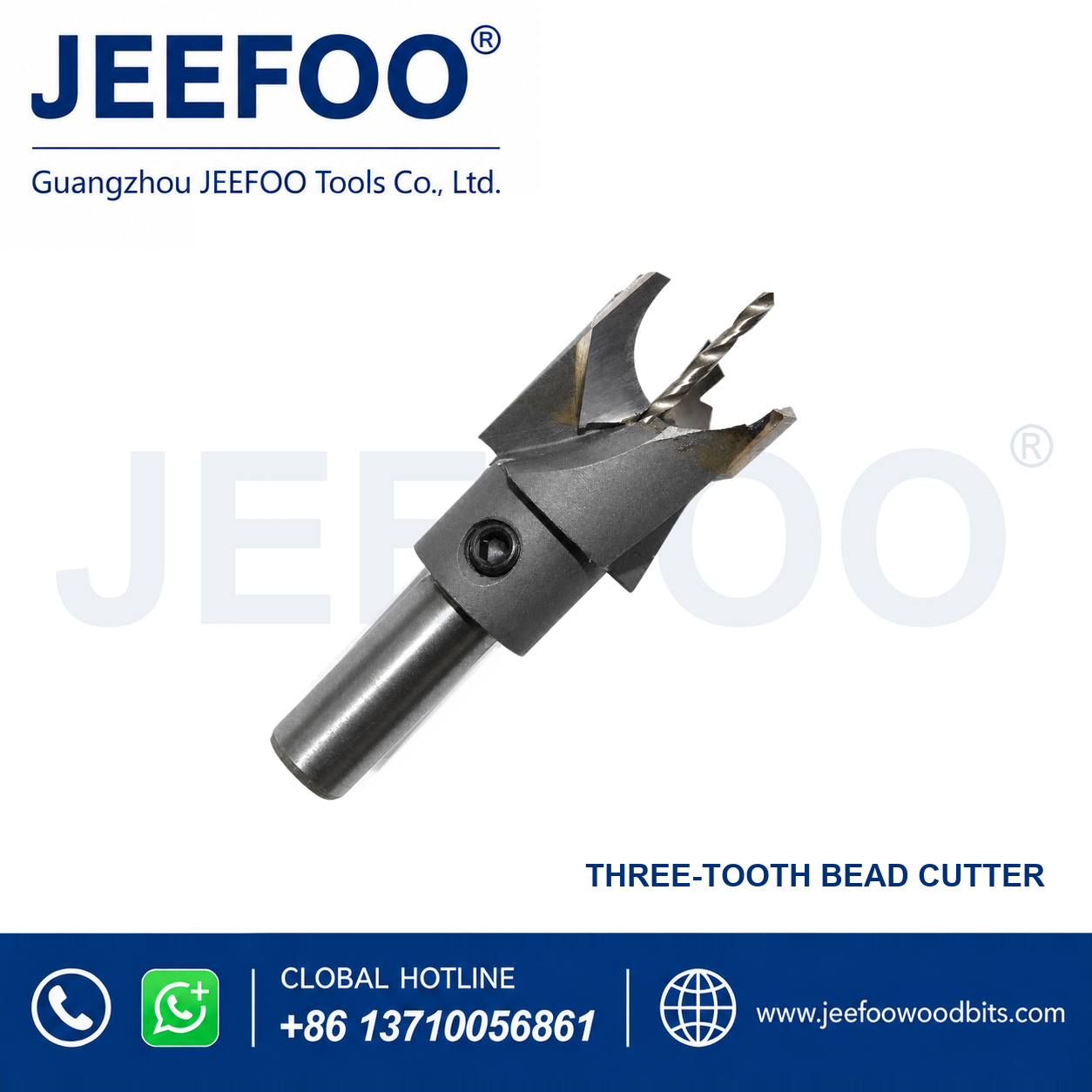 Three-Tooth Wooden Bead Cutter for Stable Multi-Edge Cutting