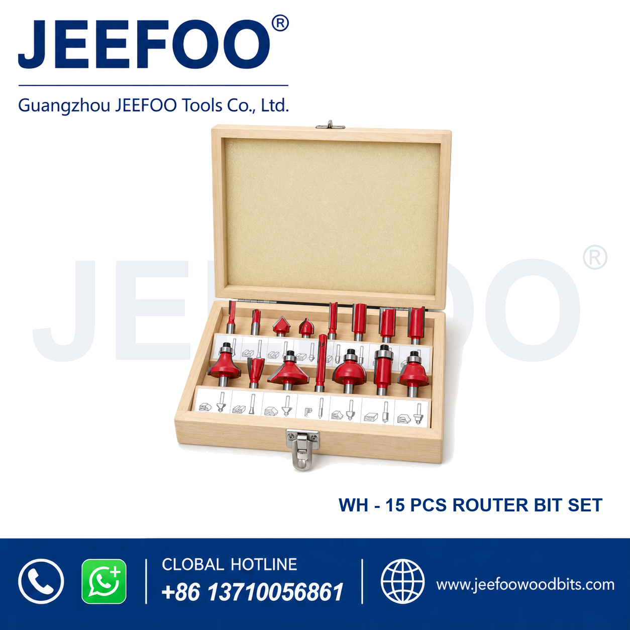 WH Multi-Tool Router Set (15) for Versatile Wood Shaping